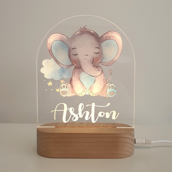 Elephant Night Light Etsy