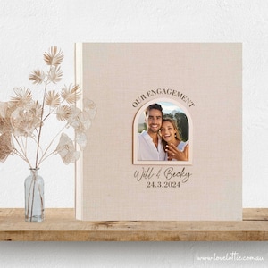 Custom wedding guest book, personalized elegant wedding reception guestbook, engagement hardcover photo album, instax wedding photos