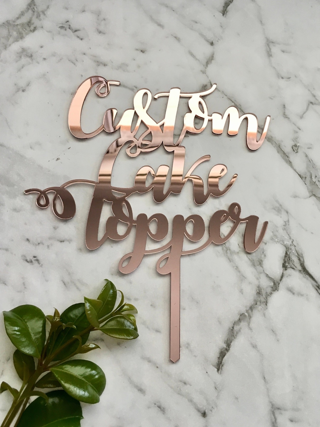 Custom Acrylic Birthday Cake Topper / Personalised Mirror Name Cake ...