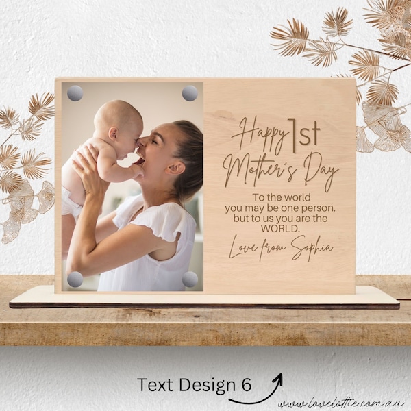 New Mum Personalised Picture Frame, First Mother’s Day, New Mummy Gift, Gift for Wife Photo frame