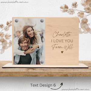 Personalisiertes Fotogeschenk, Valentinstag Geschenk, Valentinstag, Bilderrahmen, individuelles Paar Geschenk, Geschenk Freundin, Geschenk zum Jahrestag