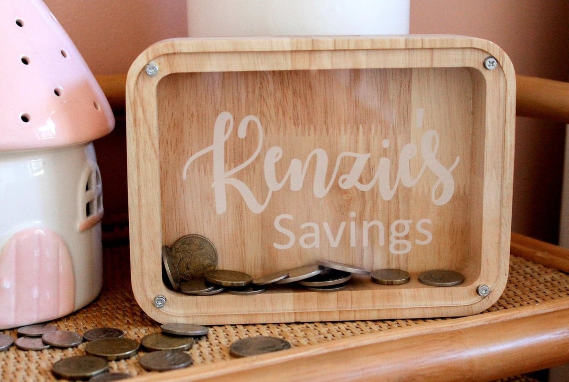 Personalised Baby Gift Children's Money Box Name Piggy Etsy