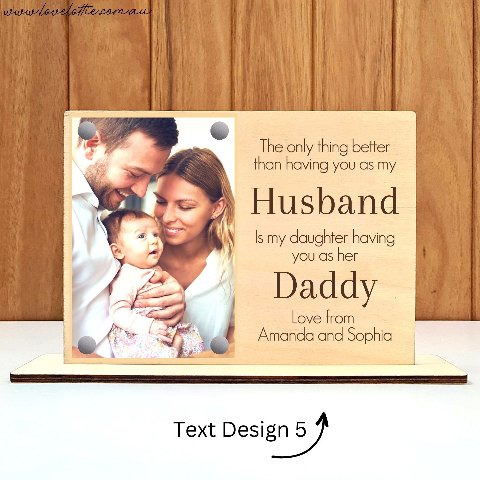 Cornice portafoto in legno personalizzata per anniversario di matrimonio di diamante, 60° anniversario, effetto rovere, formato 6x4, 7x5, paesaggio