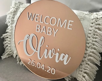 60cm Custom Acrylic Name Plaque / Nursery Wall Sign / Baby Gift