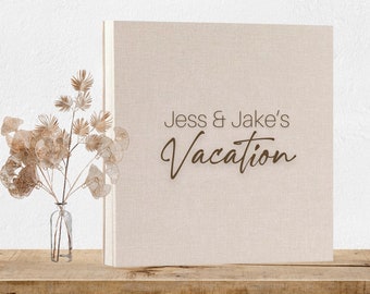 Custom Photo Album, Couple Gift, Honeymoon Gift Keepsake, Family Holiday Album, Personalised Scrapbook, Wedding Gift, Anniversary Photo Gift