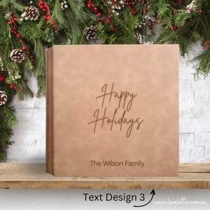 Christmas Photo Album | Santa Photo Storage | Holiday Scrapbook | Gifts for Her | Christmas Family Photo Album | Personalised Holiday Photos