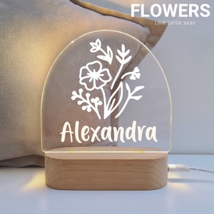 Personalised Night Light Baby Gift - Christmas Gift - Custom Name Nursery Decor Light - 1st Birthday Gift -  Baby boy gift - Baby Girl Gift