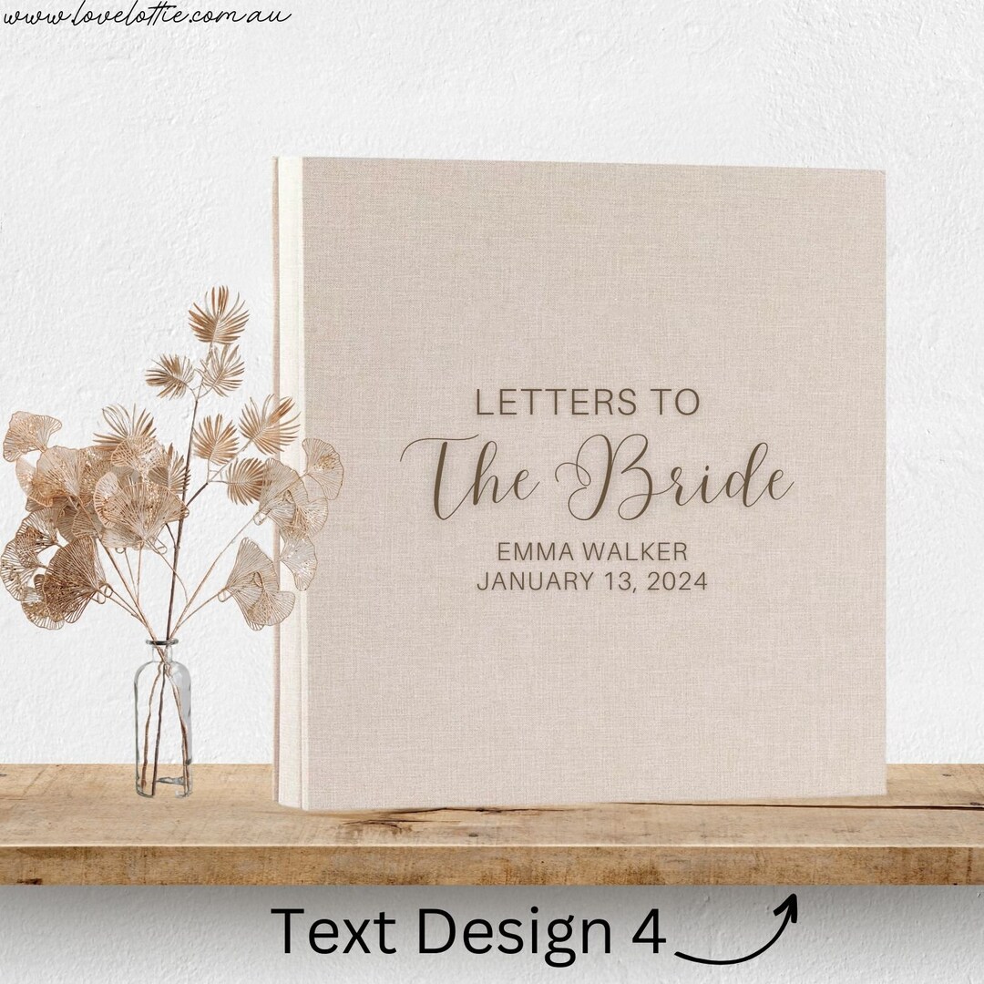 Letters to the Bride, Book Bridal Shower Gift From Bridal Party to