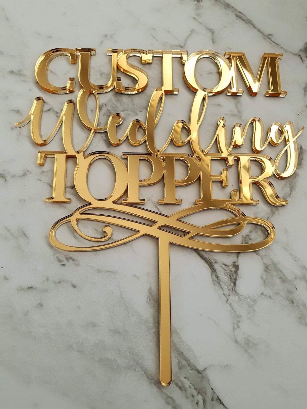 Wedding Custom Cake Topper Acrylic Cake Decoration Gold Etsy Australia