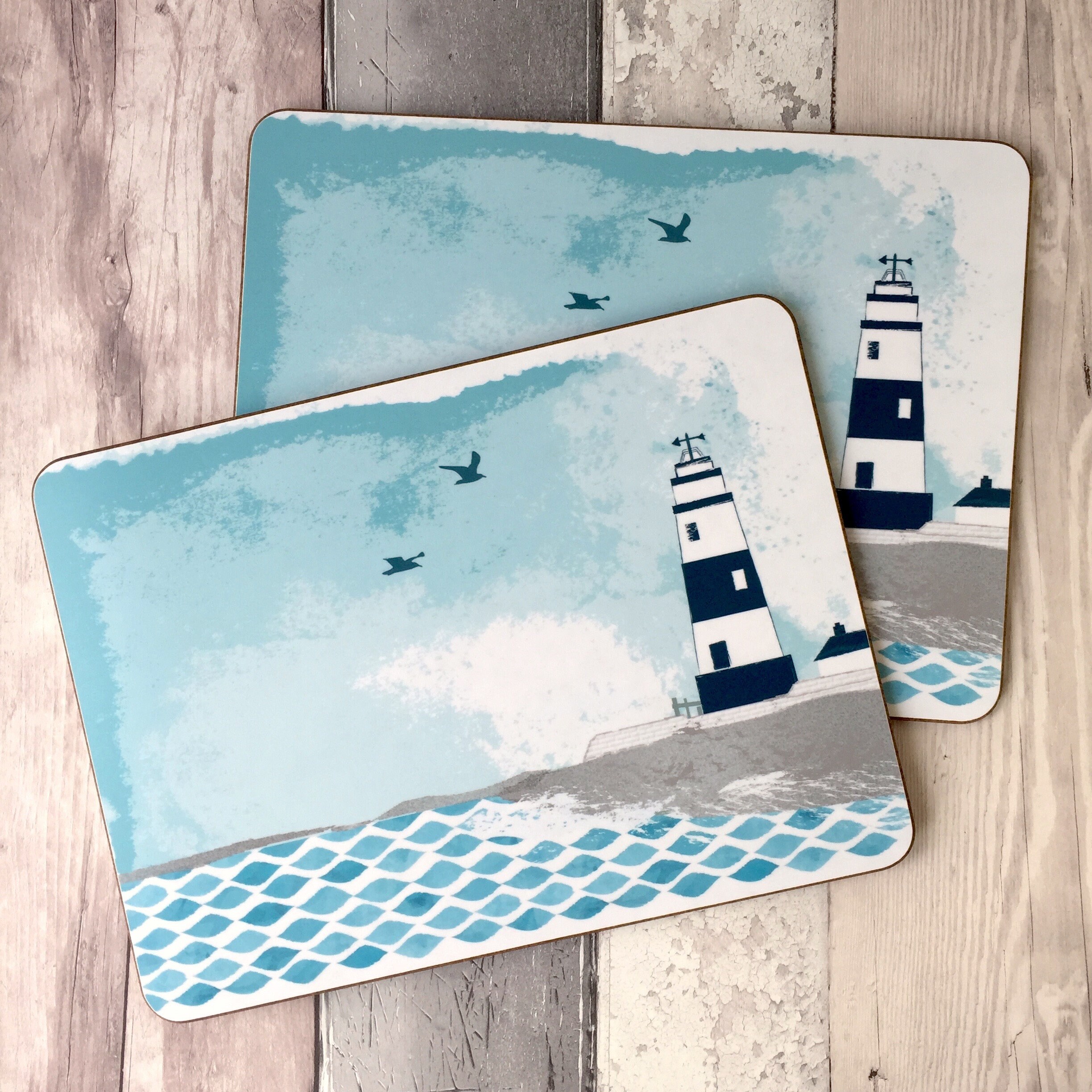 Coastal Lighthouse Placemats With a Hard Wearing Melamine Etsy UK