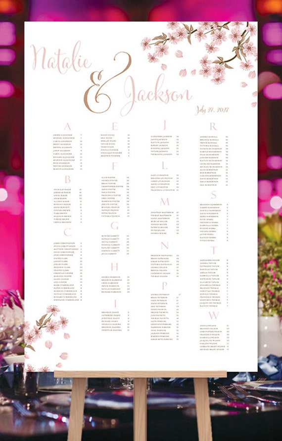 Blossom Seating Chart