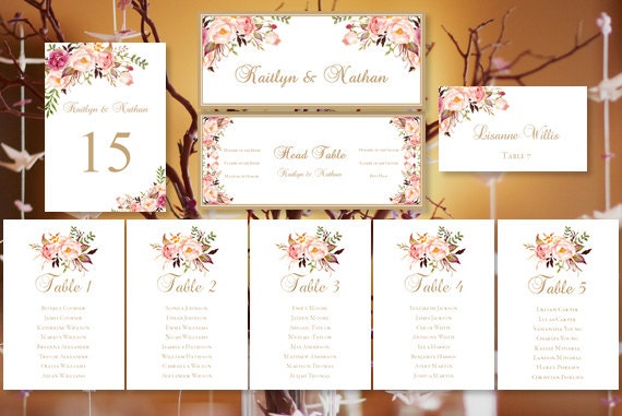 Wedding Seating Chart And Place Cards