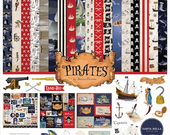 Echo Park Paper / Kit de colección de papel para álbumes de recortes Carta Bella Pirates de 12 x 12 - Oferta de deshacer