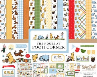 Kit de colección de cartulinas para álbumes de recortes Echo Park Paper The House at Pooh Corner de 12 x 12 - Oferta de Destash