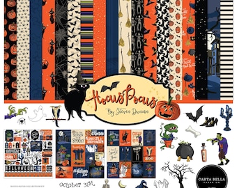 Echo Park Paper / Carta Bella Hocus Pocus - Kit de colección de papel con patrones para álbumes de recortes de 12 x 12 pulgadas - Oferta de desmontaje