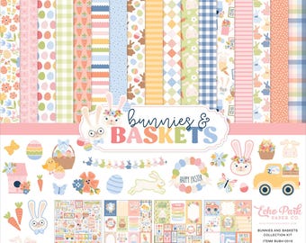 Kit de colección de papel con patrones de conejitos y cestas de Echo Park (12 x 12) - Oferta de deshacer