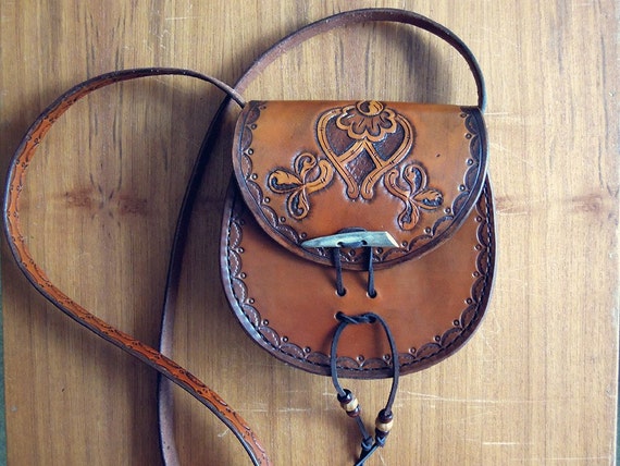 Items similar to brown leather bag, Handmade Leather Bag, Bohemian bag ...