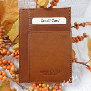 Portafoglio Porta Carte di Credito CUOIO, Uomo - Donna Fatto a Mano  Made in Italy