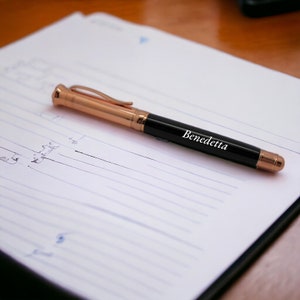 Penna in metallo con Incisione Personalizzata di un Nome / di Iniziali o di una Data /  Regalo Perfetto