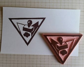 Letterboxing Hand Carved Rubber Stamp