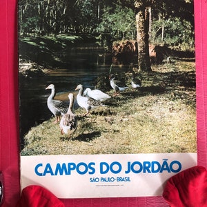 Brazil original poster campos do jordao Sao Paulo 1960&#39;s vintage authentic