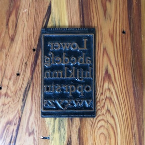 Printers plate letters