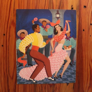 S.S. President Monroe menu vintage 1947 original Mexican Dancer imagery