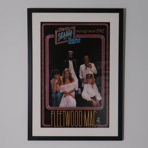 Fleetwood Mac Mirage Tour 1982 Cerveza Schlitz como patrocinador cartel vintage, original