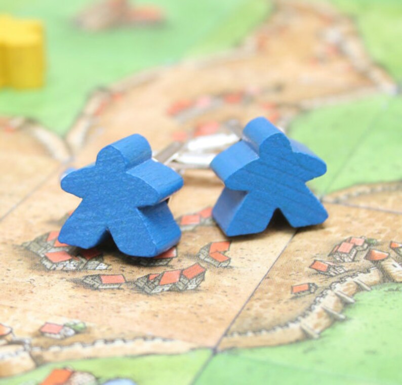 Gemelli Neri Carcassonne Meeple – Regalo Per Amanti Dei Giochi Da Tavolo