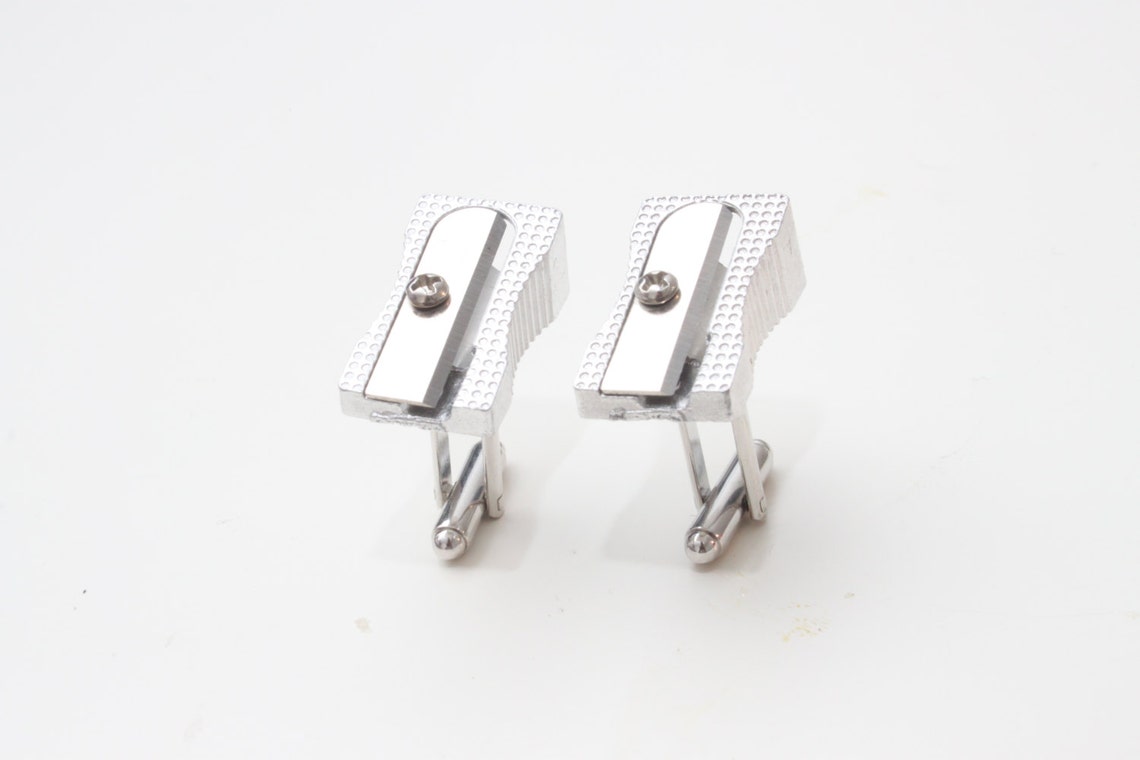 Completely Unique Pencil Sharpener Cufflinks Etsy