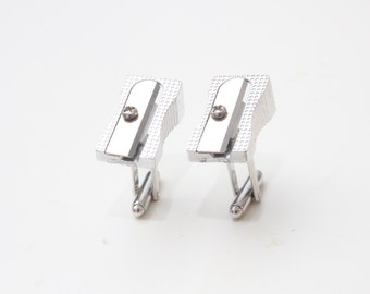 Completely Unique Pencil Sharpener Cufflinks