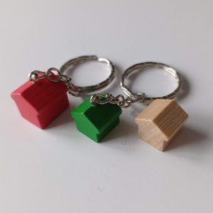 Deluxe Monopoly Hotel/House Cufflinks/Keyring Ideal gift for the estate agent in your life image 2