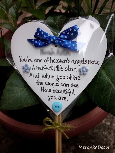 Angraves Decorazione Commemorativa A Forma Di Cuore Con Piume – "In Loving Memory Of My Dear Son", 15x15 Cm - 5