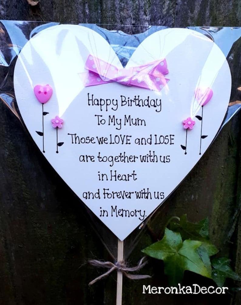 Mothers Day Birthday Memorial Grave Ornament Water Resistant Love Wife