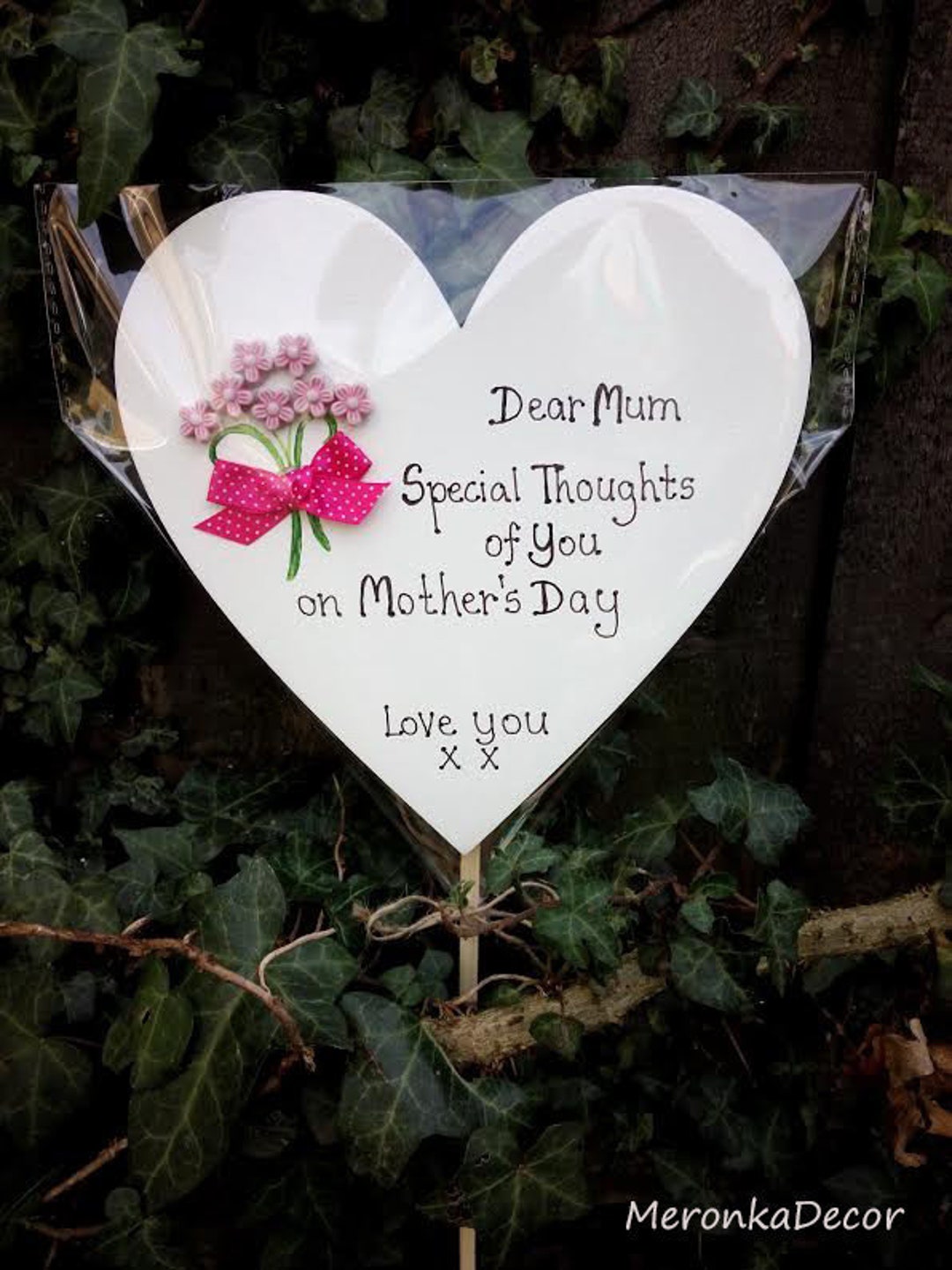 Mothers Day Grave Ornament, Funeral, Waterproof Handmade Personalised ...