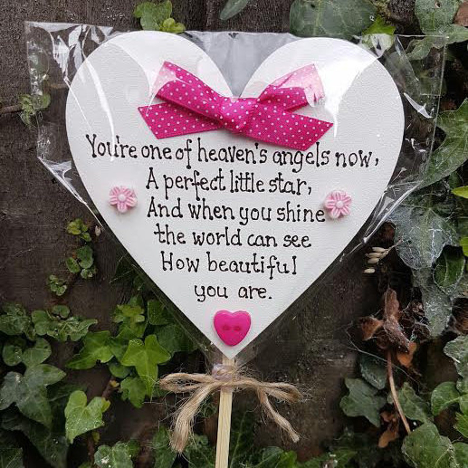 Grave Ornament, Baby Funeral, Stillborn Personalised Child Memorial