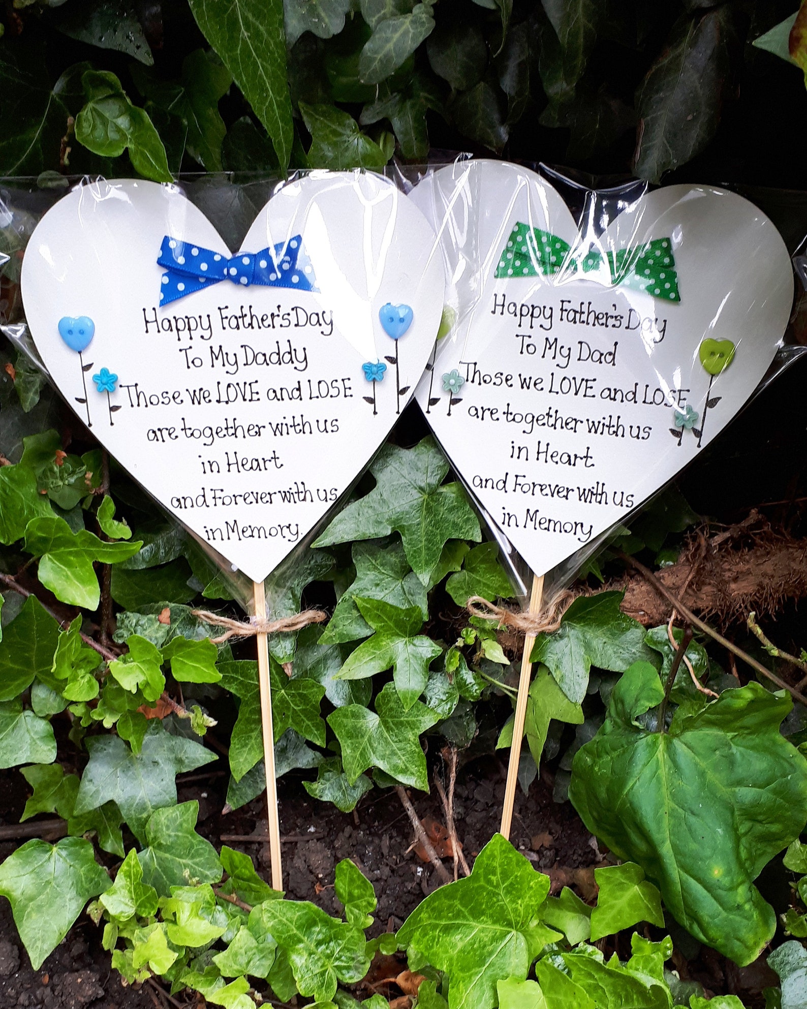 Fathers Day Grave Ornament, Funeral, Waterproof Handmade Personalised