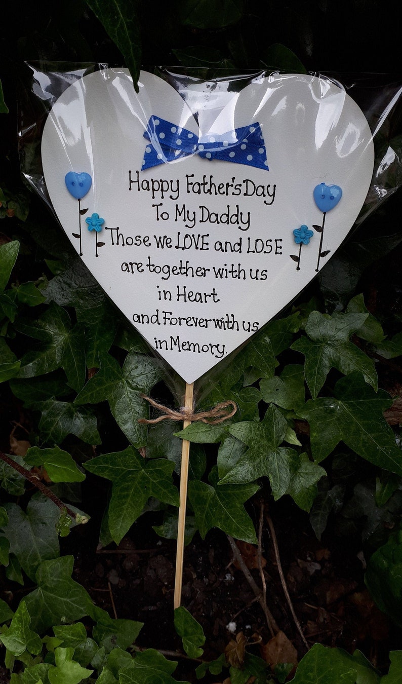 Fathers Day Grave Ornament, Funeral, Waterproof Handmade Personalised