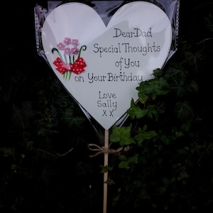 Fathers Day Grave Ornament, Funeral, Waterproof Handmade Personalsed