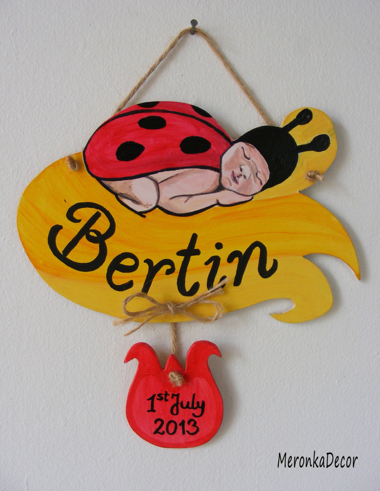 Baby Name Plates. Personalised, Wooden, Name Plaque for Children's Room