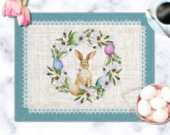 Easter Placemats | Easter Bunny Décor | Pastel Easter Egg Table Linen | Spring Table Placemats
