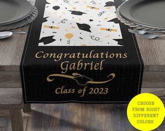 Personalized Graduation Table Runner | Class of 2023 Decor