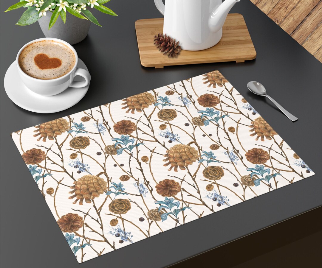 Winter Placemat Custom Winter Table Décor Cottage Core Room Décor Pinecones, Twigs, Berries Etsy