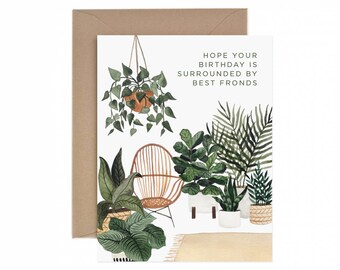 pix Plant Themed Birthday Card plant lover card etsy
