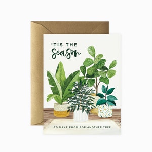 Tis The Season Greeting Card | Funny Plant Lover Christmas Card | Plant Lady Christmas Card | Plant Lover Holiday Card | Holiday Card