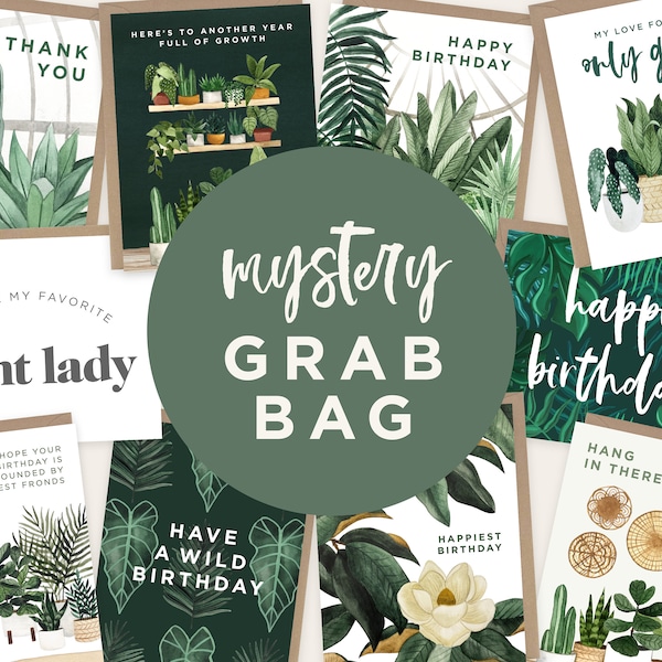 GRAB BAG Slightly Imperfect Greeting Cards  |  Mystery 10 Pack Greeting Cards  |  Seconds Sale Grab Bag Cards  |  Dollar Cards