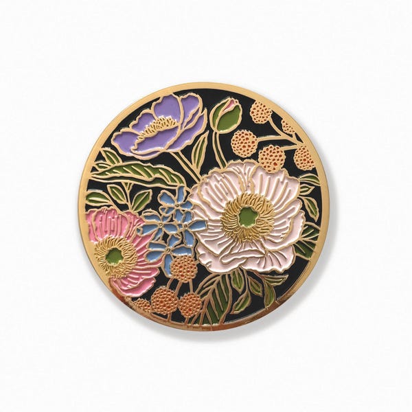 Vibrant Flora Drink Coasters | 18k Gold Plated