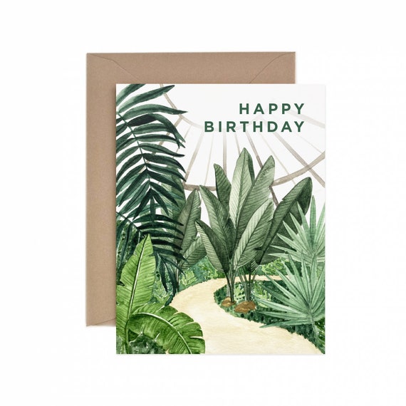 wallpapers Birthday Wishes For Plant Lover conservatory happy birthday greeting card happy birthday etsy