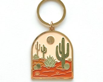 Warm Desert Arch Keychain | Plant Keychain | Key Ring | Key Fob | Gift for Gardener | Keychains | Plant Lover Gift | Plant Lady Gift