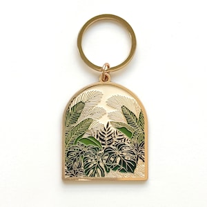 Tropical Conservatory Arch Keychain | Plant Keychain | Key Ring | Gift for Gardener | Keychains | Plant Lover Gift | Plant Lady Gift
